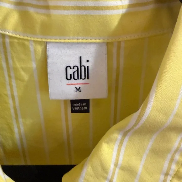 CAbi Yellow Striped Button Down Shirt - Picture 3 of 6